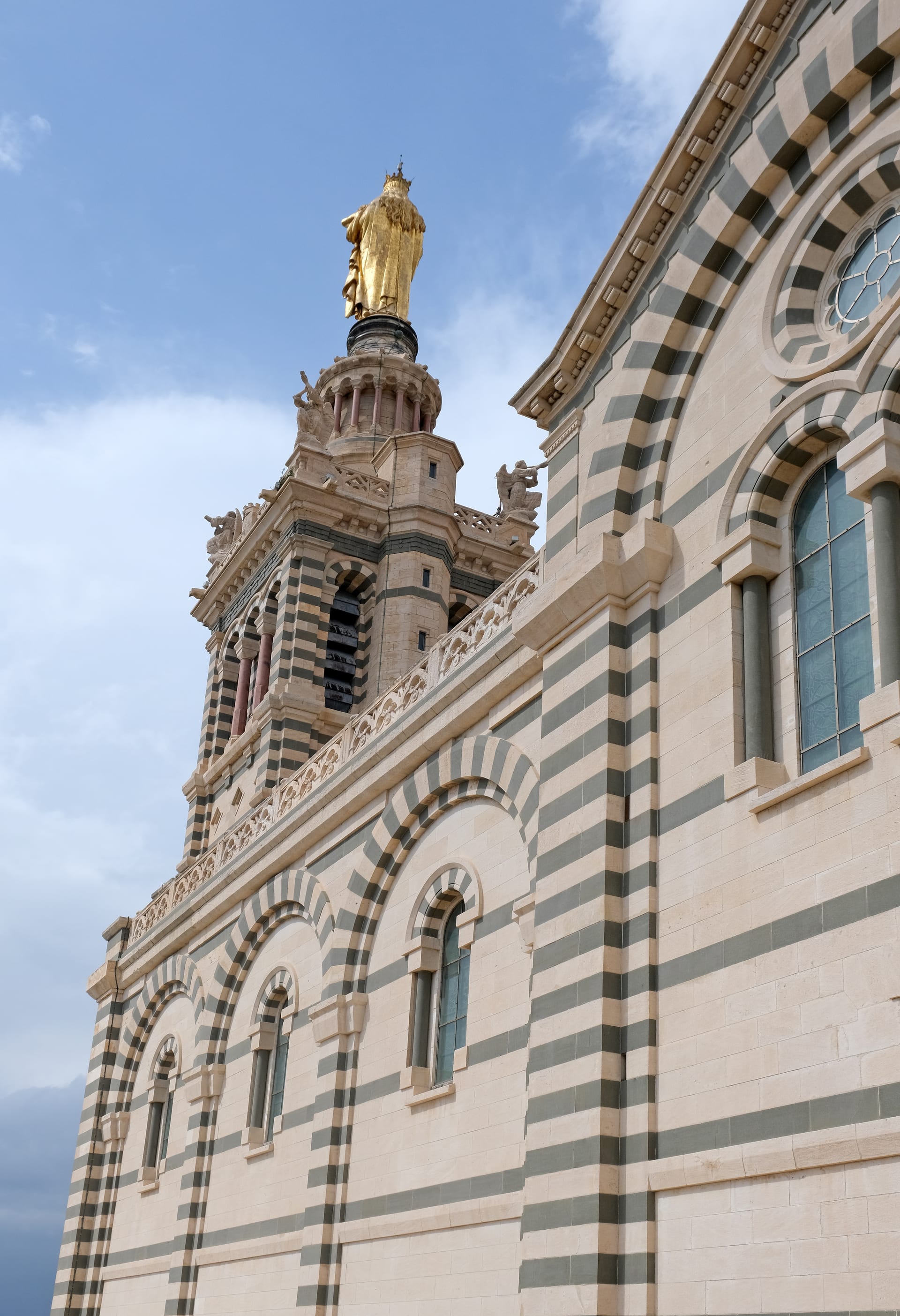 Notre-Dame de la Garde overlooking Marseille and the sea